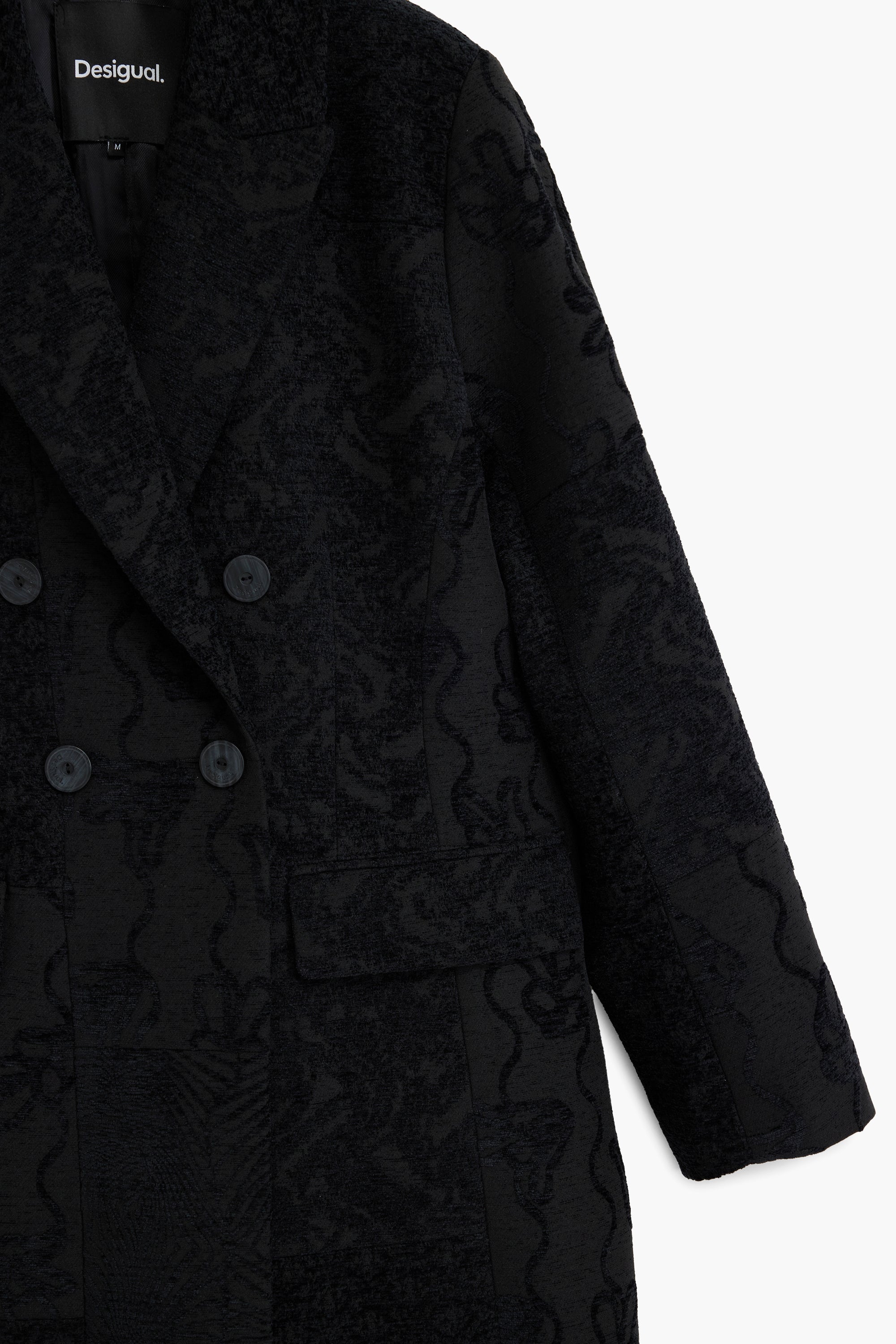 DESIGUAL WOMEN'S BLACK COAT