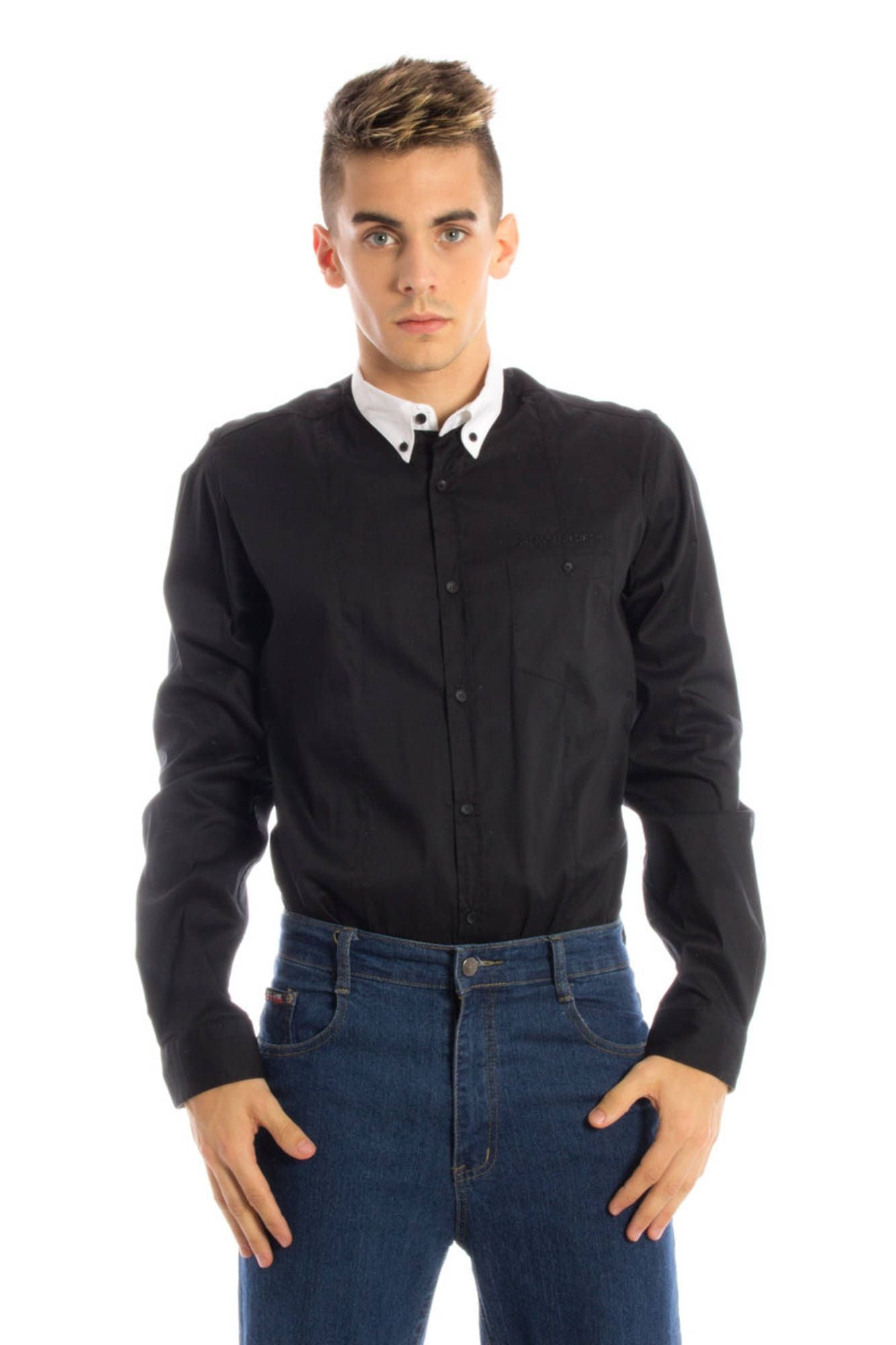 PAPETE MEN'S BLACK LONG SLEEVE SHIRT