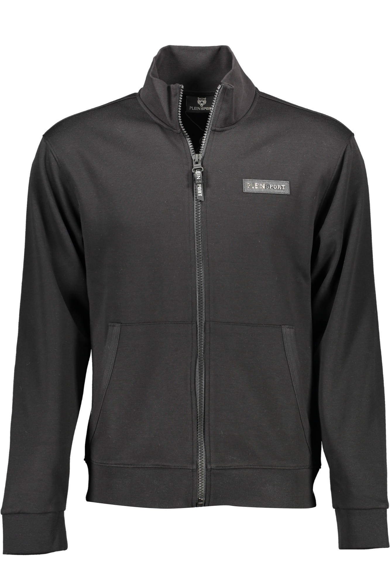 PLEIN SPORT MEN'S ZIP-UP SWEATSHIRT BLACK