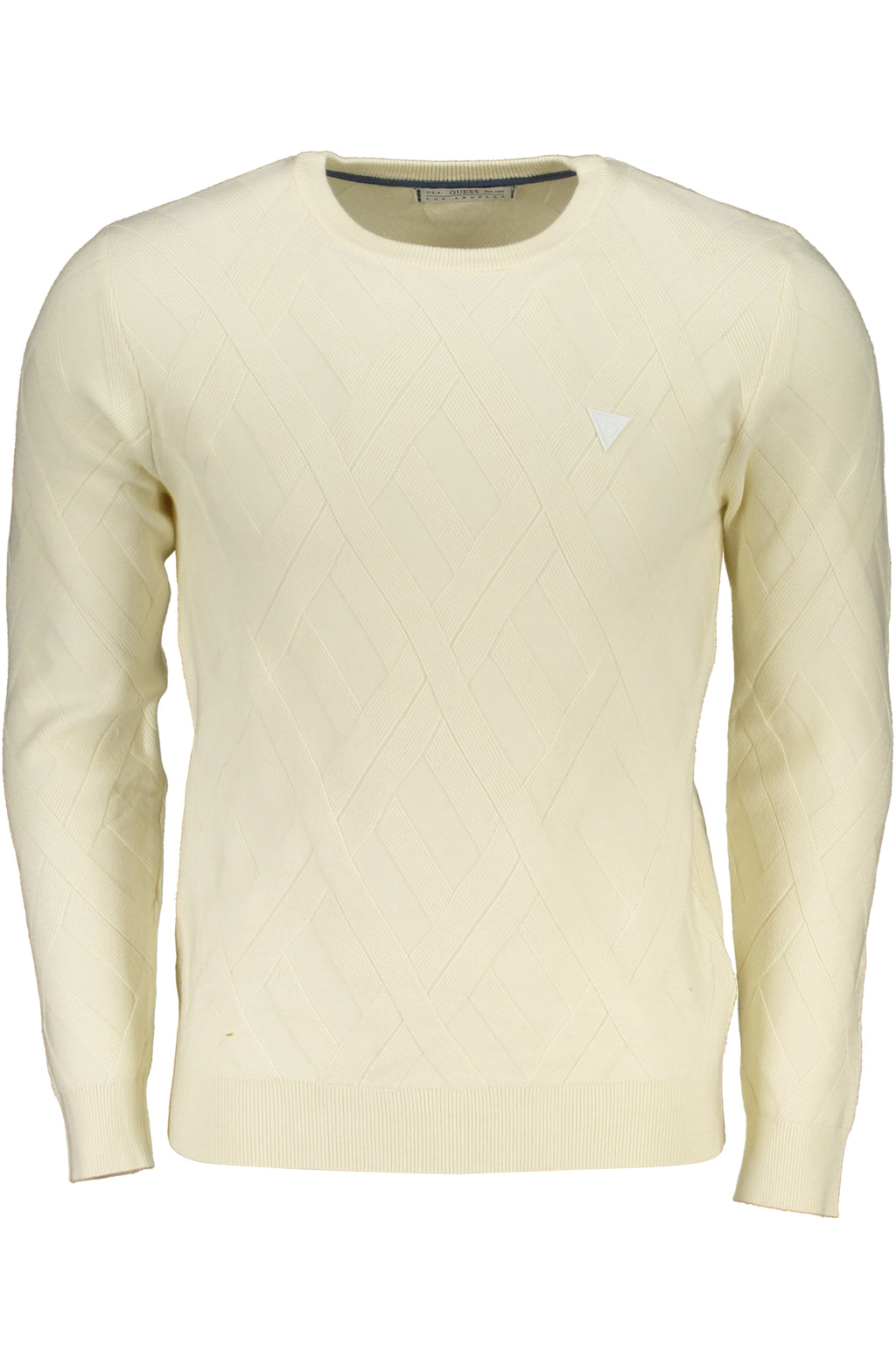 GUESS JEANS WHITE MEN'S SWEATER