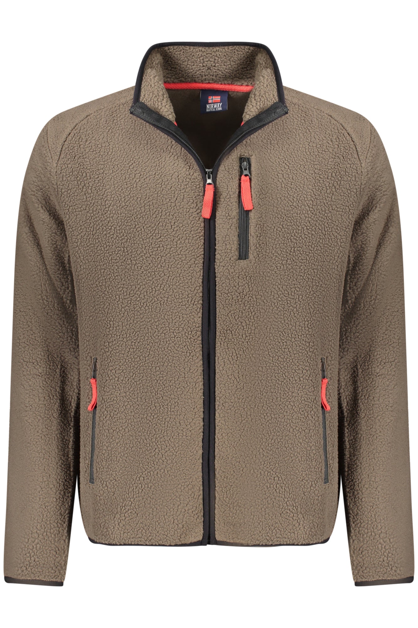 NORWAY 1963 MEN'S BROWN ZIP-UP SWEATSHIRT