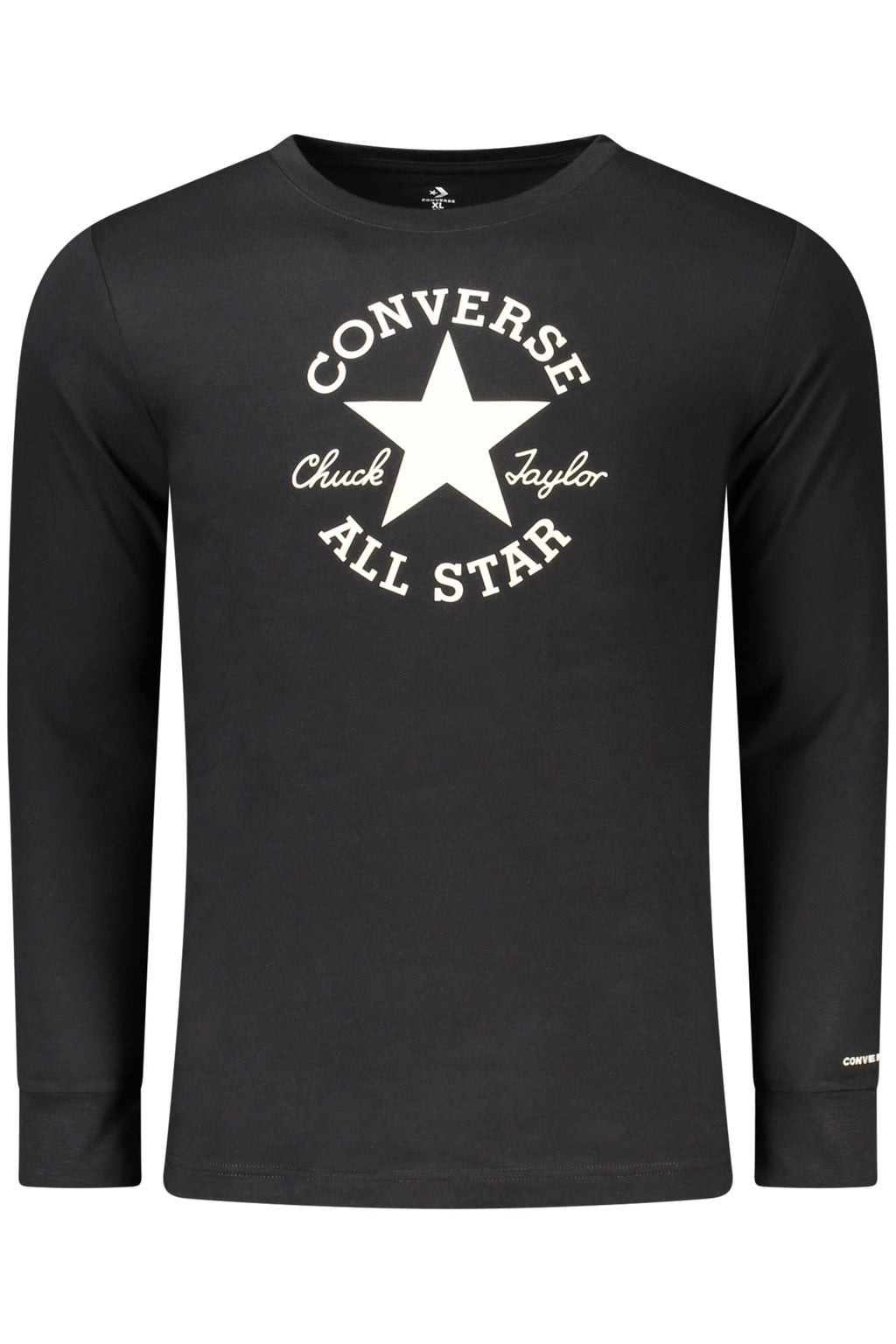CONVERSE KIDS' BLACK LONG-SLEEVED T-SHIRT