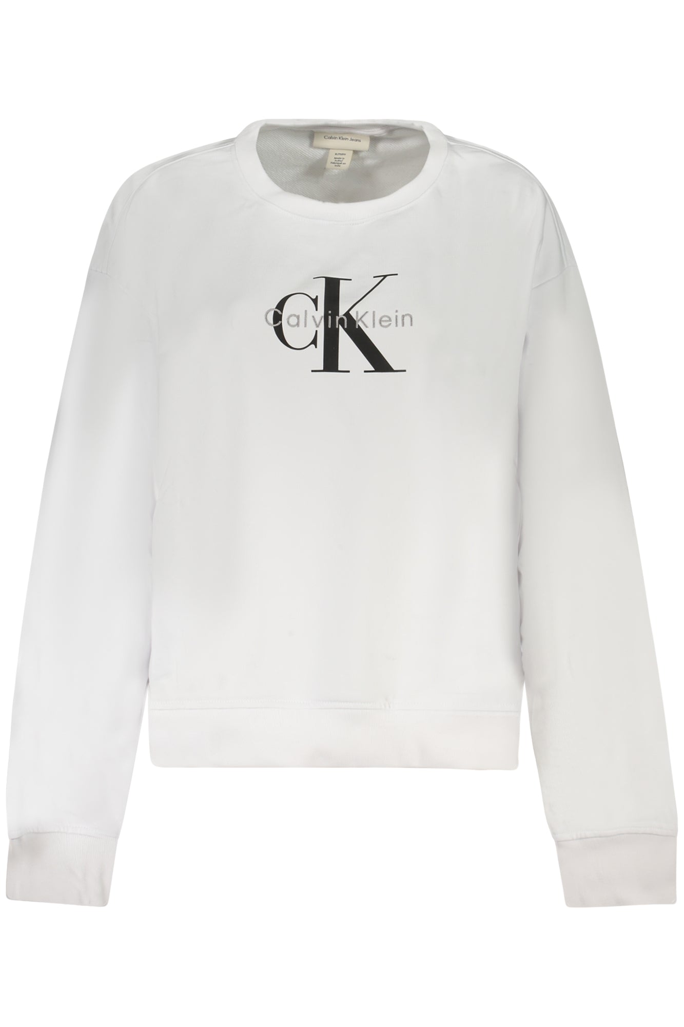 CALVIN KLEIN WOMEN'S ZIP-UP SWEATSHIRT WHITE