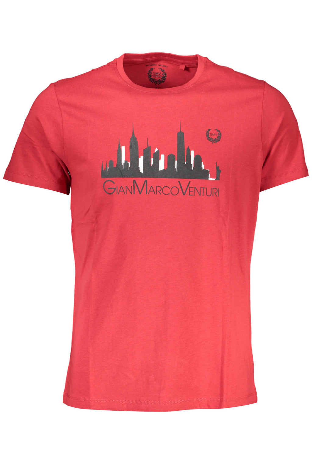 GIAN MARCO VENTURI MEN'S SHORT SLEEVE T-SHIRT RED