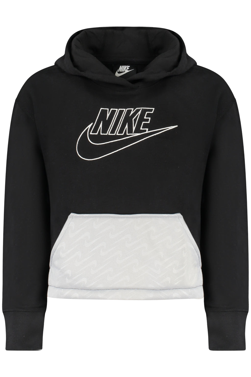 NIKE KIDS' BLACK ZIP-UP SWEATSHIRT