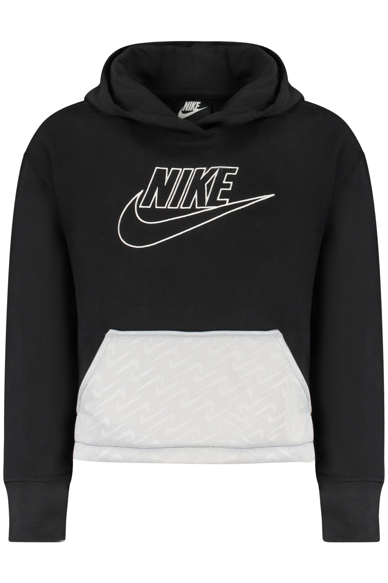 NIKE KIDS' BLACK ZIP-UP SWEATSHIRT