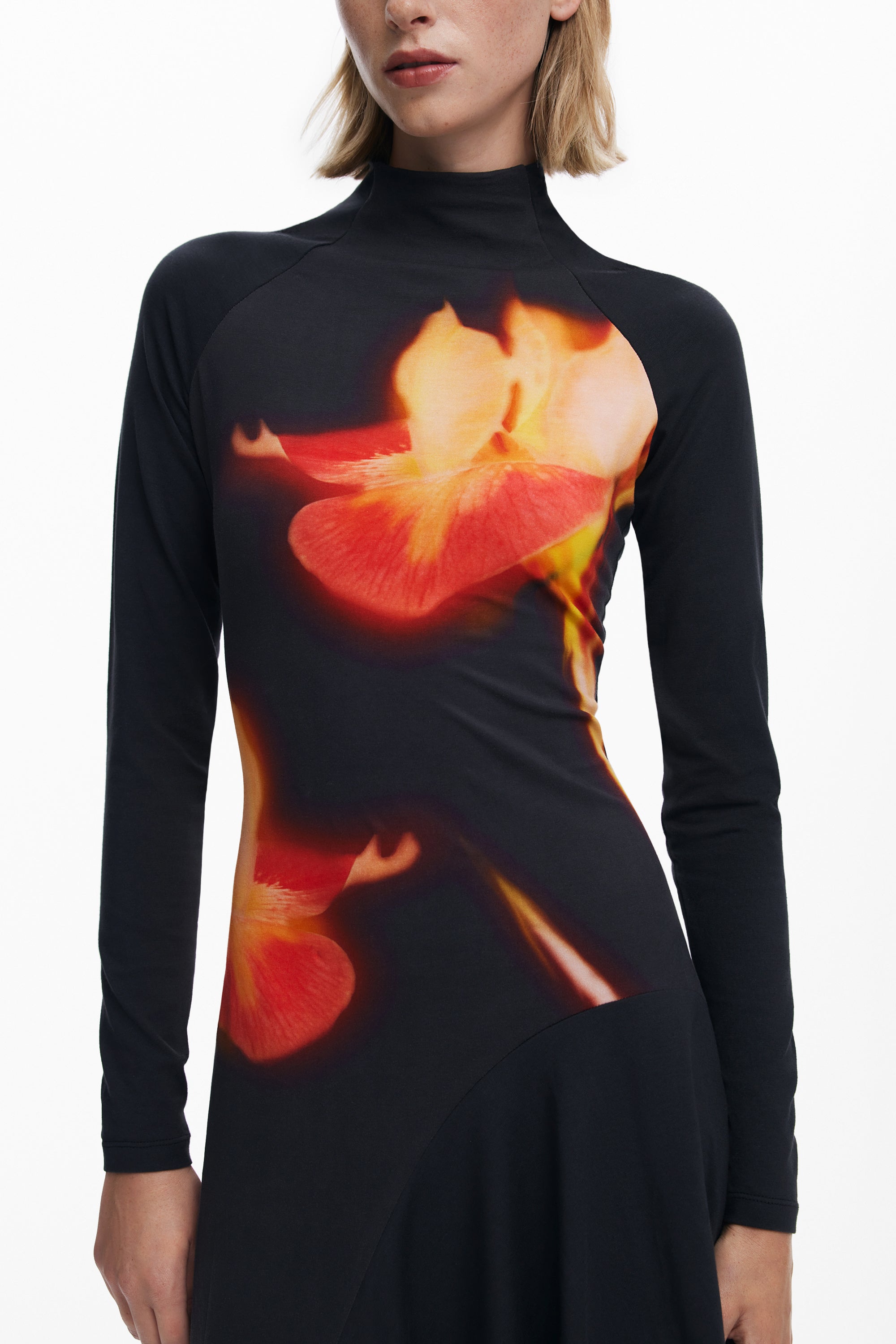 DESIGUAL SHORT DRESS FOR WOMEN IN BLACK