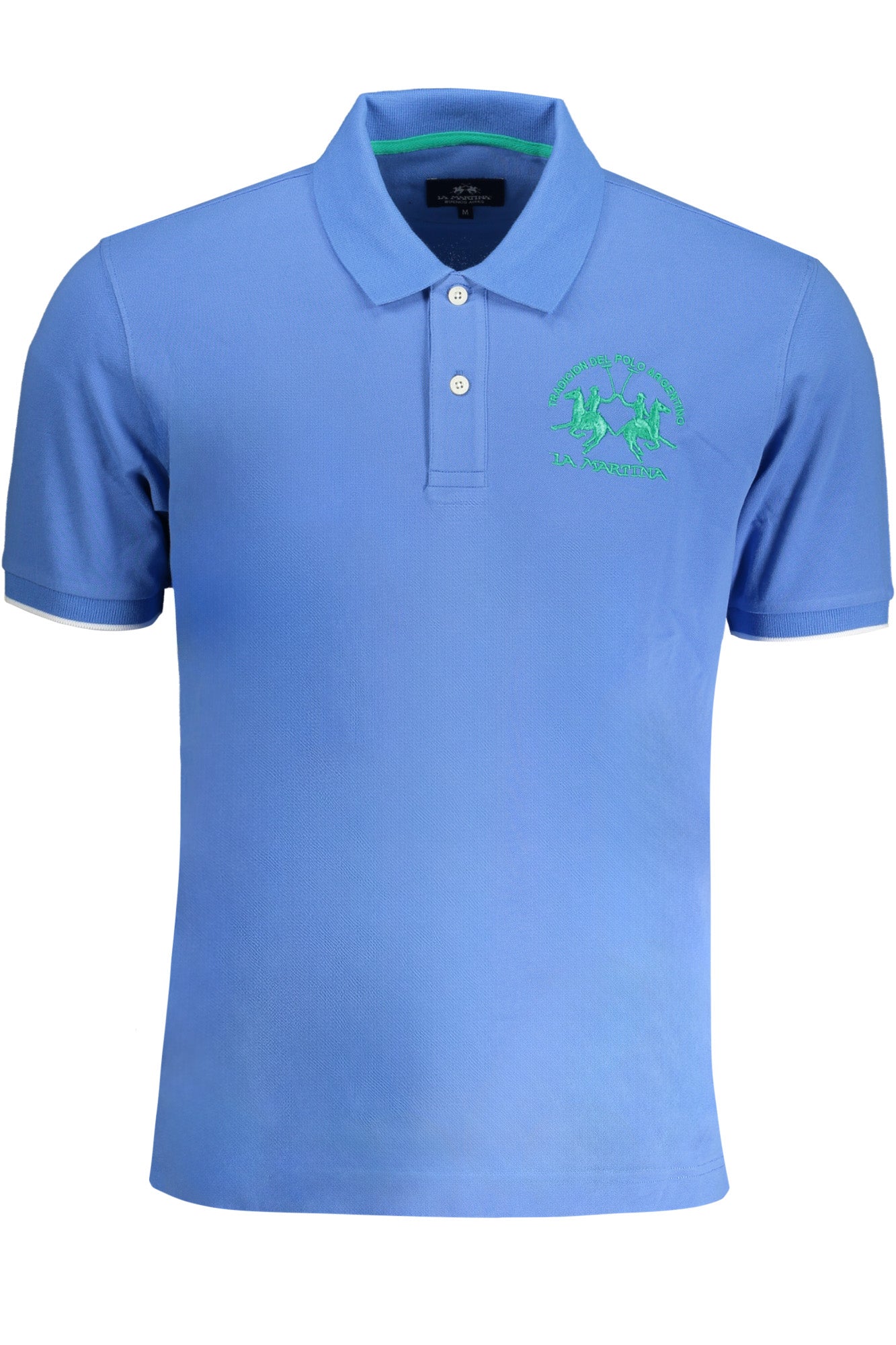 LA MARTINA MEN'S BLUE SHORT SLEEVED POLO SHIRT