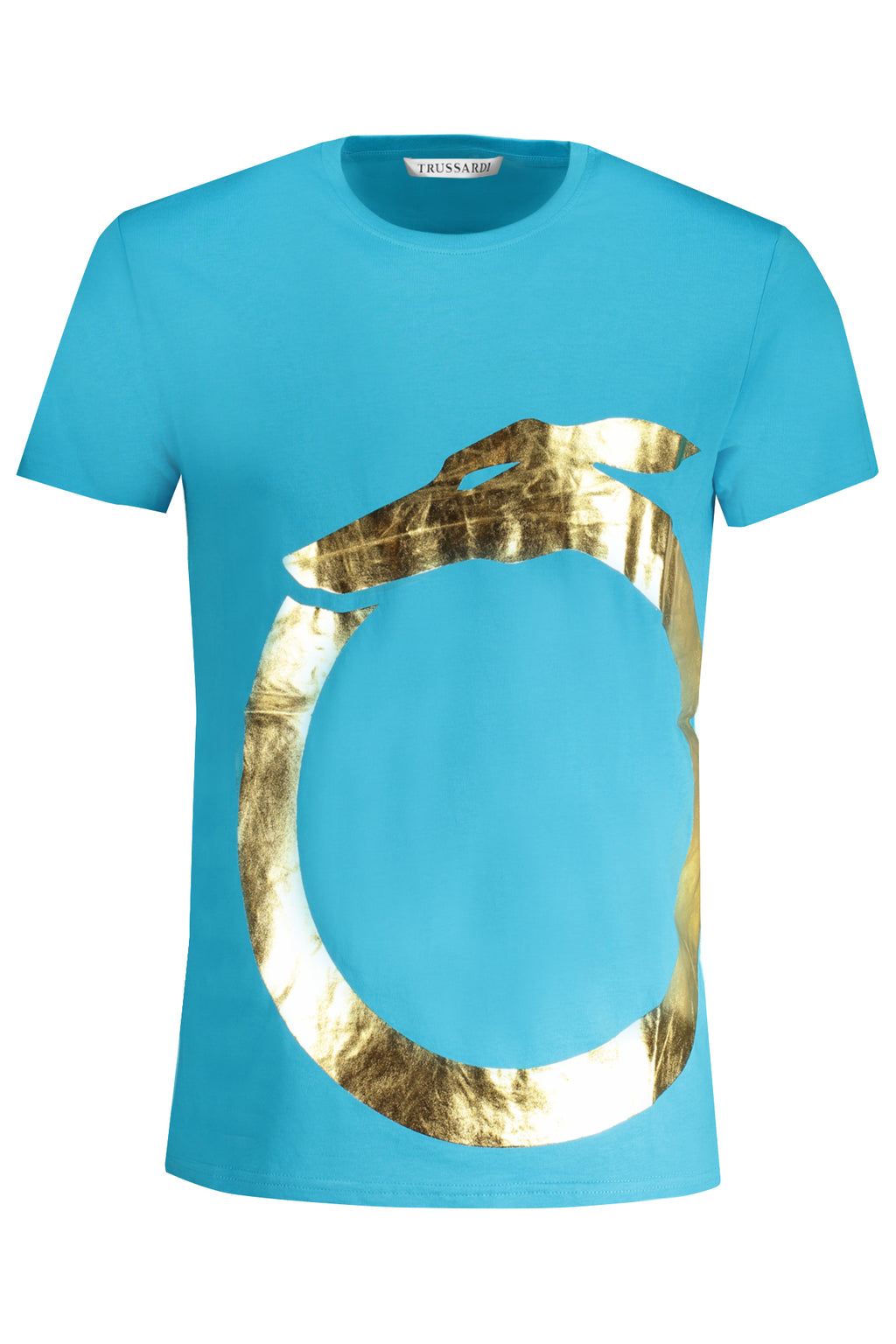 TRUSSARDI MEN'S SHORT SLEEVE T-SHIRT BLUE