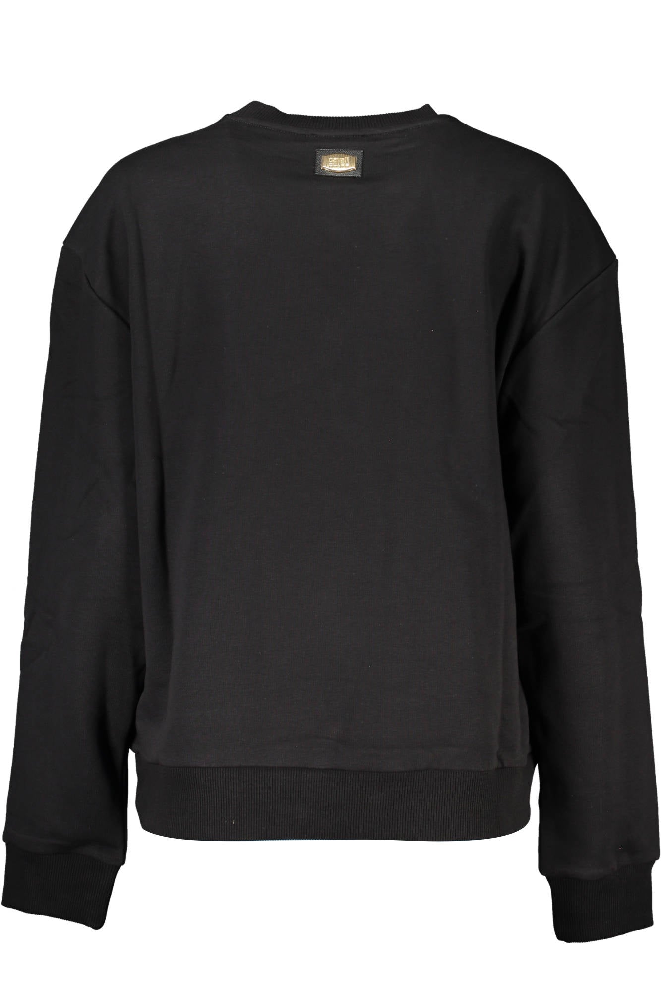 CAVALLI CLASS BLACK SWEATSHIRT WITHOUT ZIP