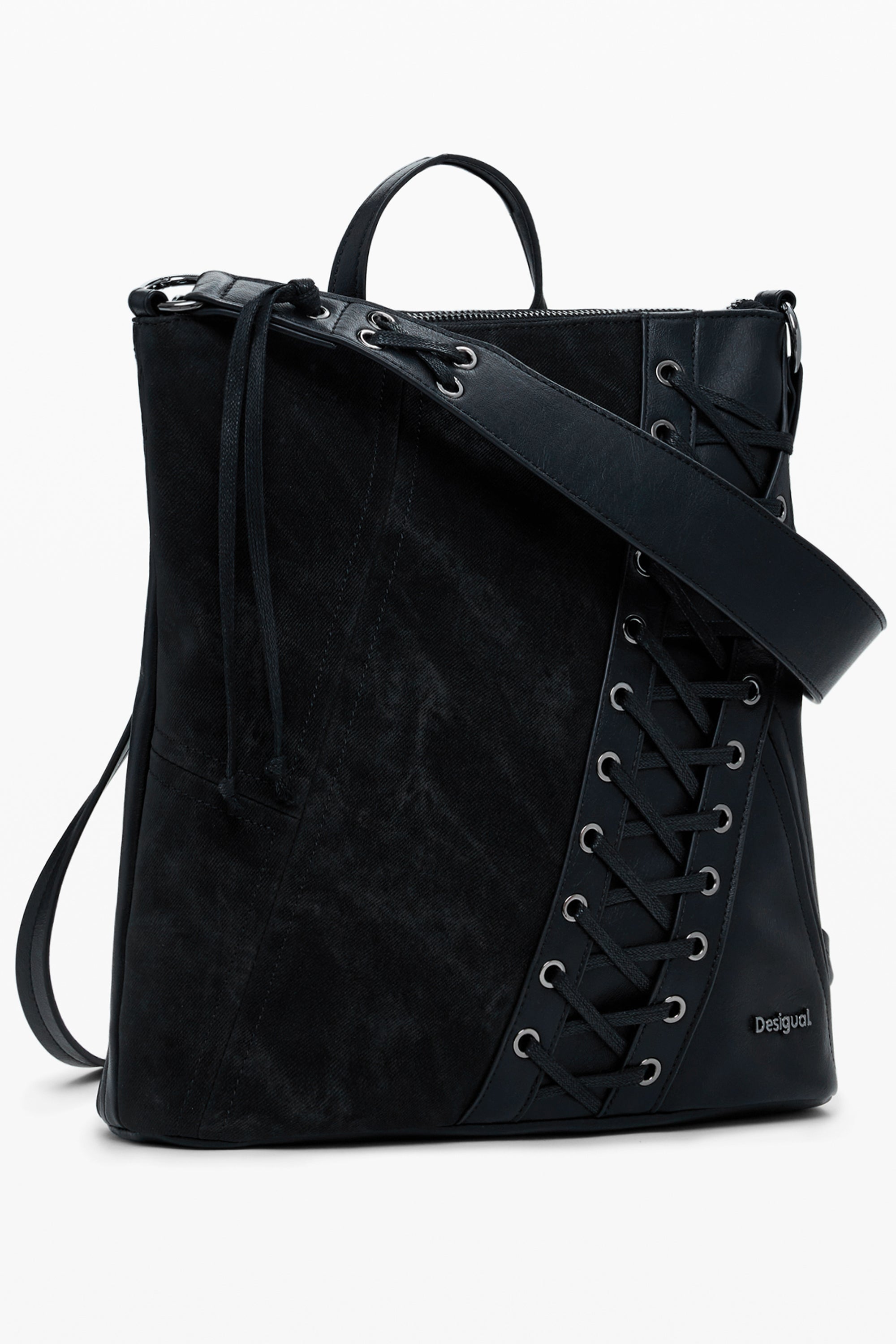 DESIGUAL WOMEN'S BLACK BACKPACK