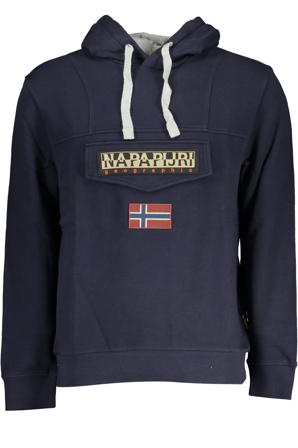 NAPAPIJRI MEN'S BLUE ZIPLESS SWEATSHIRT
