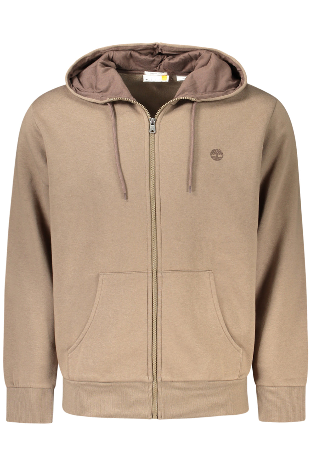 TIMBERLAND MEN'S BROWN ZIP-UP SWEATSHIRT