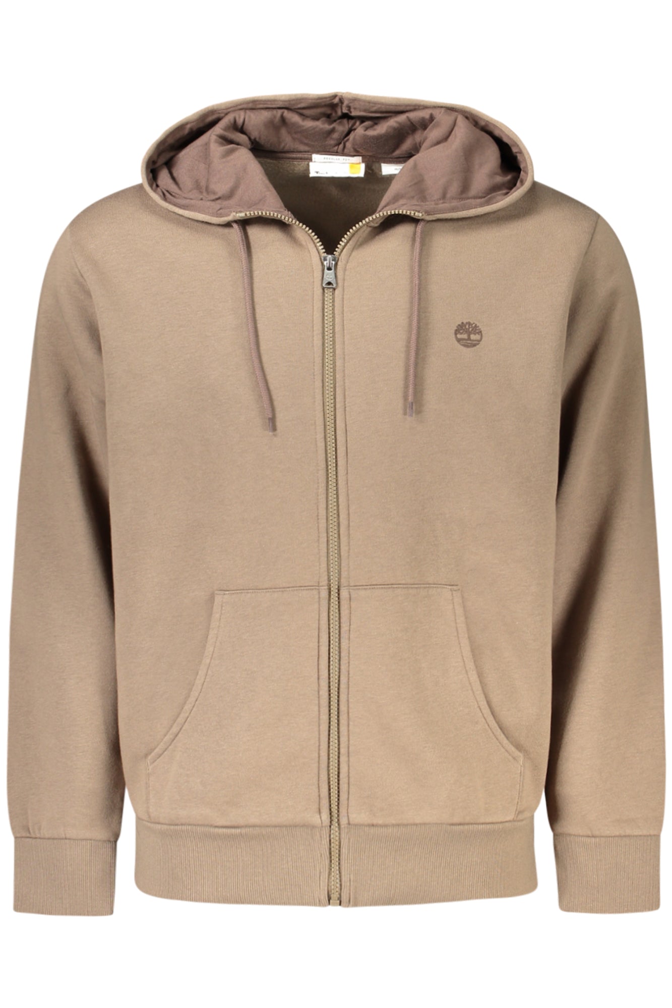 TIMBERLAND MEN'S BROWN ZIP-UP SWEATSHIRT