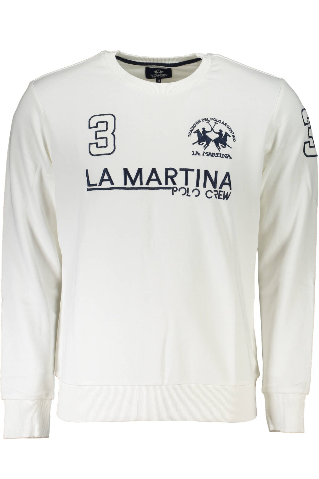 LA MARTINA MEN'S WHITE ZIP-UP SWEATSHIRT