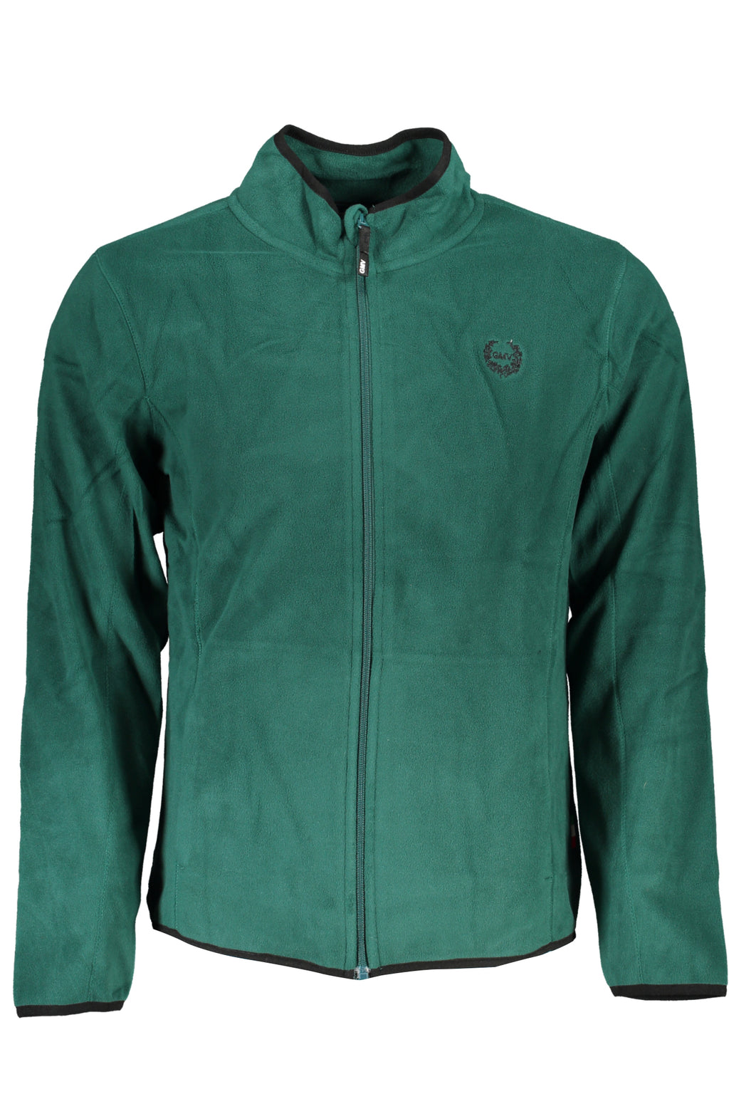 GIAN MARCO VENTURI MEN'S GREEN ZIP SWEATSHIRT