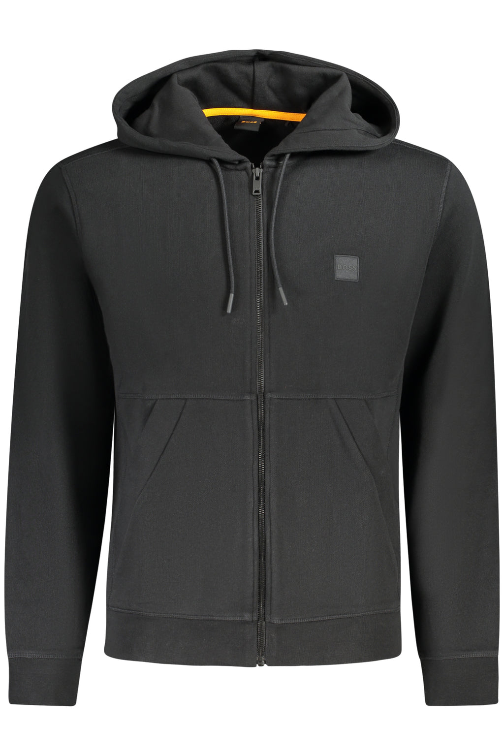 BOSS MEN'S BLACK ZIP-UP SWEATSHIRT