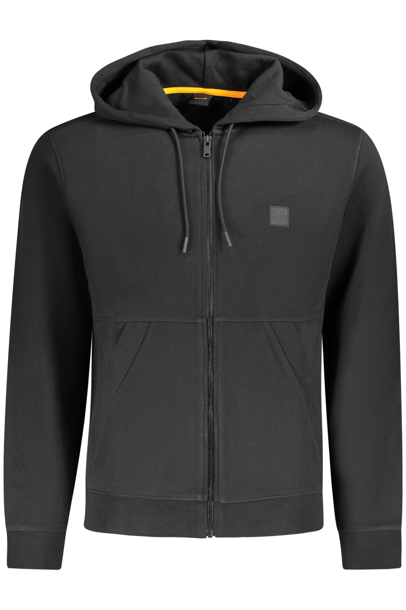 BOSS MEN'S BLACK ZIP-UP SWEATSHIRT