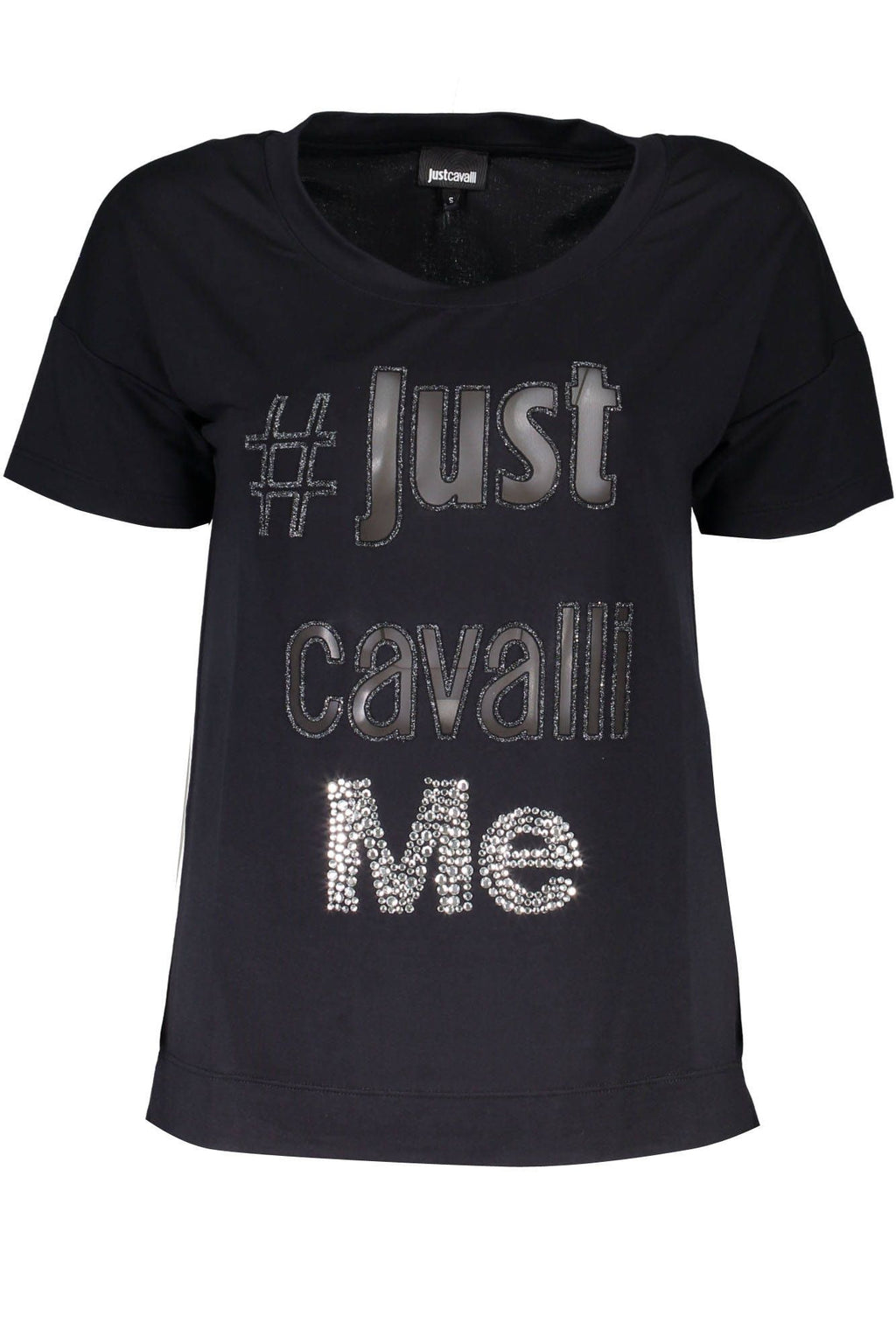 JUST CAVALLI WOMEN'S SHORT SLEEVE T-SHIRT BLACK