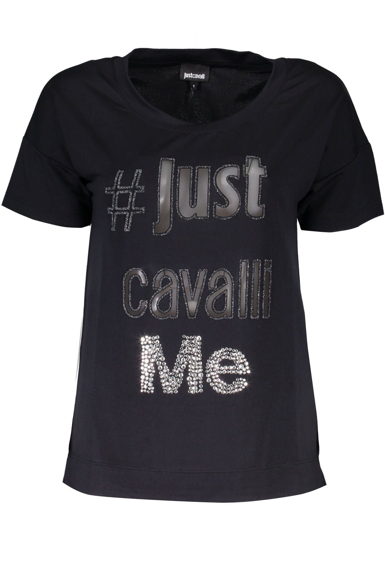 JUST CAVALLI WOMEN'S SHORT SLEEVE T-SHIRT BLACK