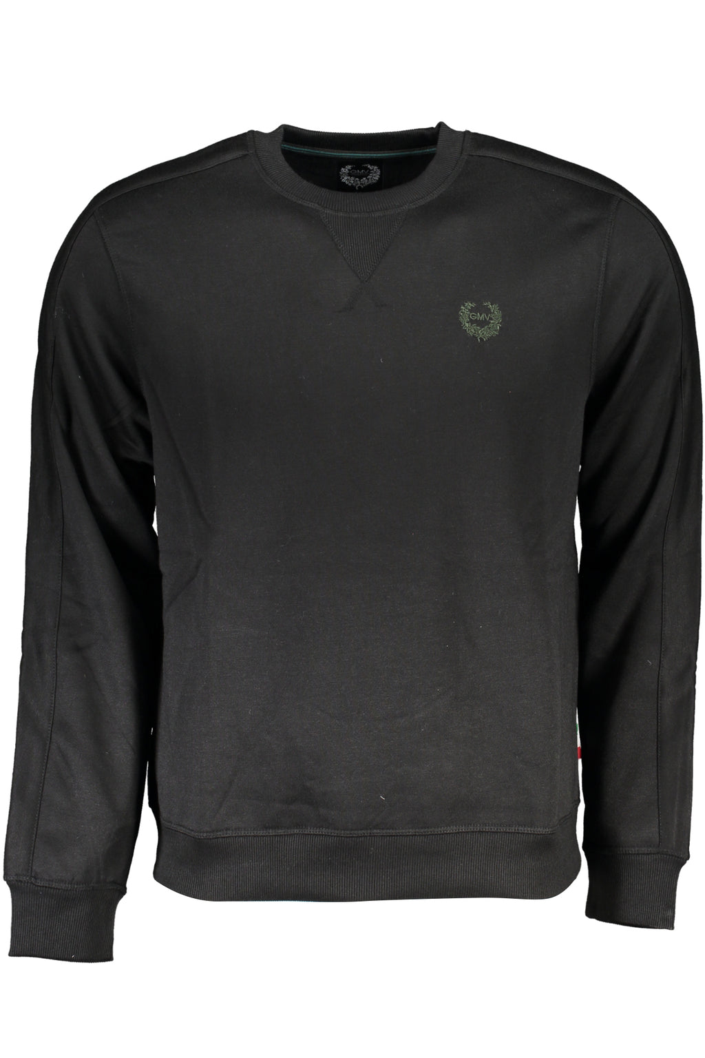 GIAN MARCO VENTURI BLACK MEN'S ZIPLESS SWEATSHIRT