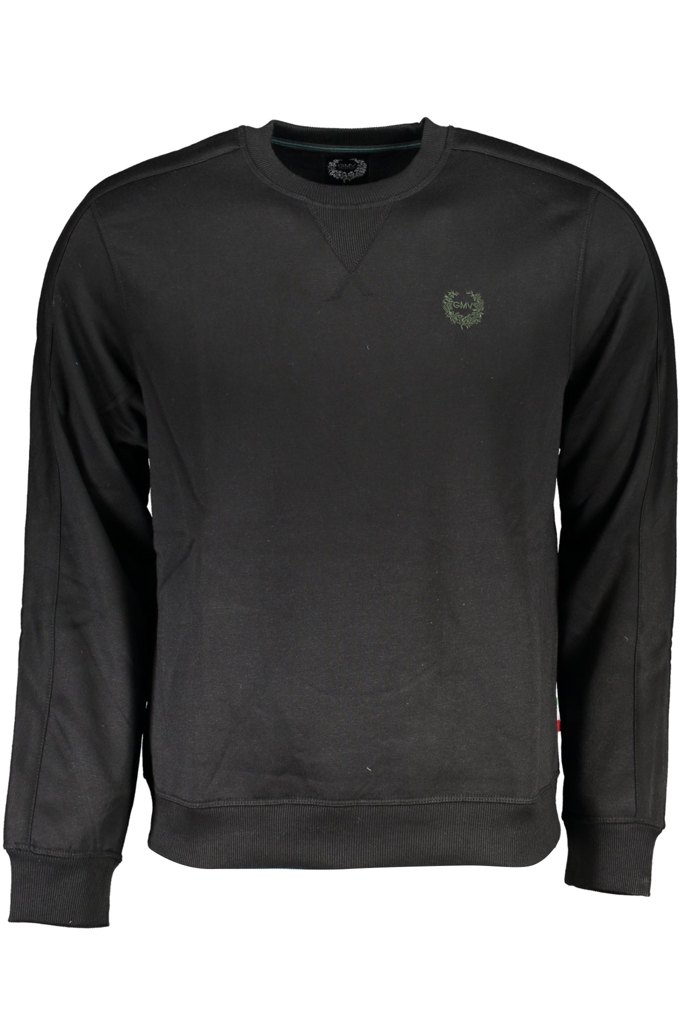 GIAN MARCO VENTURI BLACK MEN'S ZIPLESS SWEATSHIRT