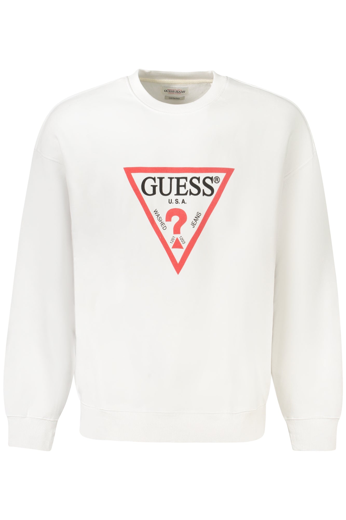 GUESS JEANS SWEATSHIRT WITHOUT ZIP MEN WHITE