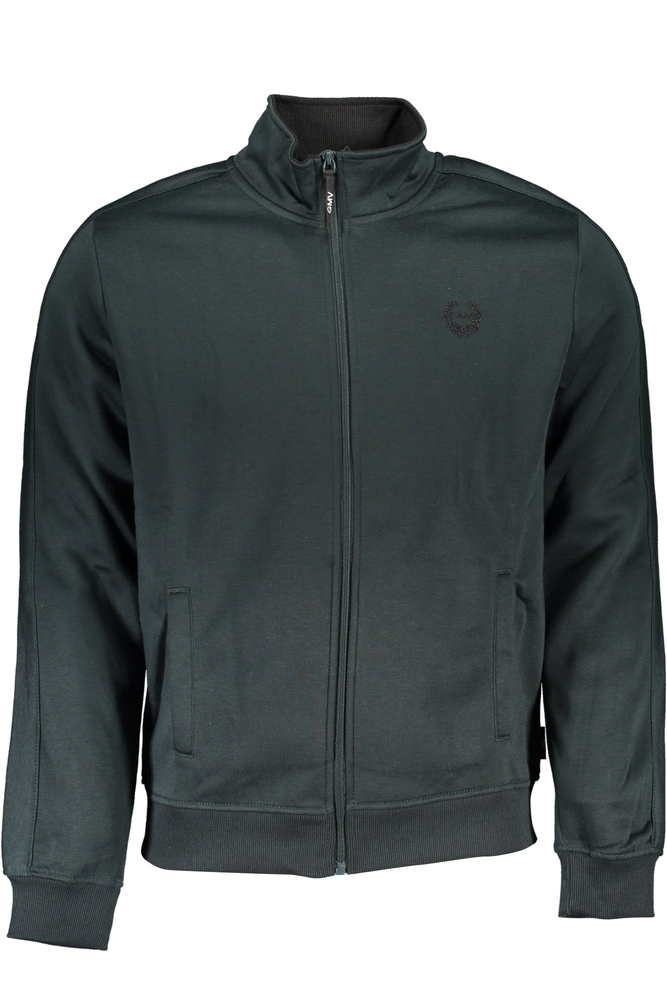 GIAN MARCO VENTURI MEN'S GREEN ZIP SWEATSHIRT