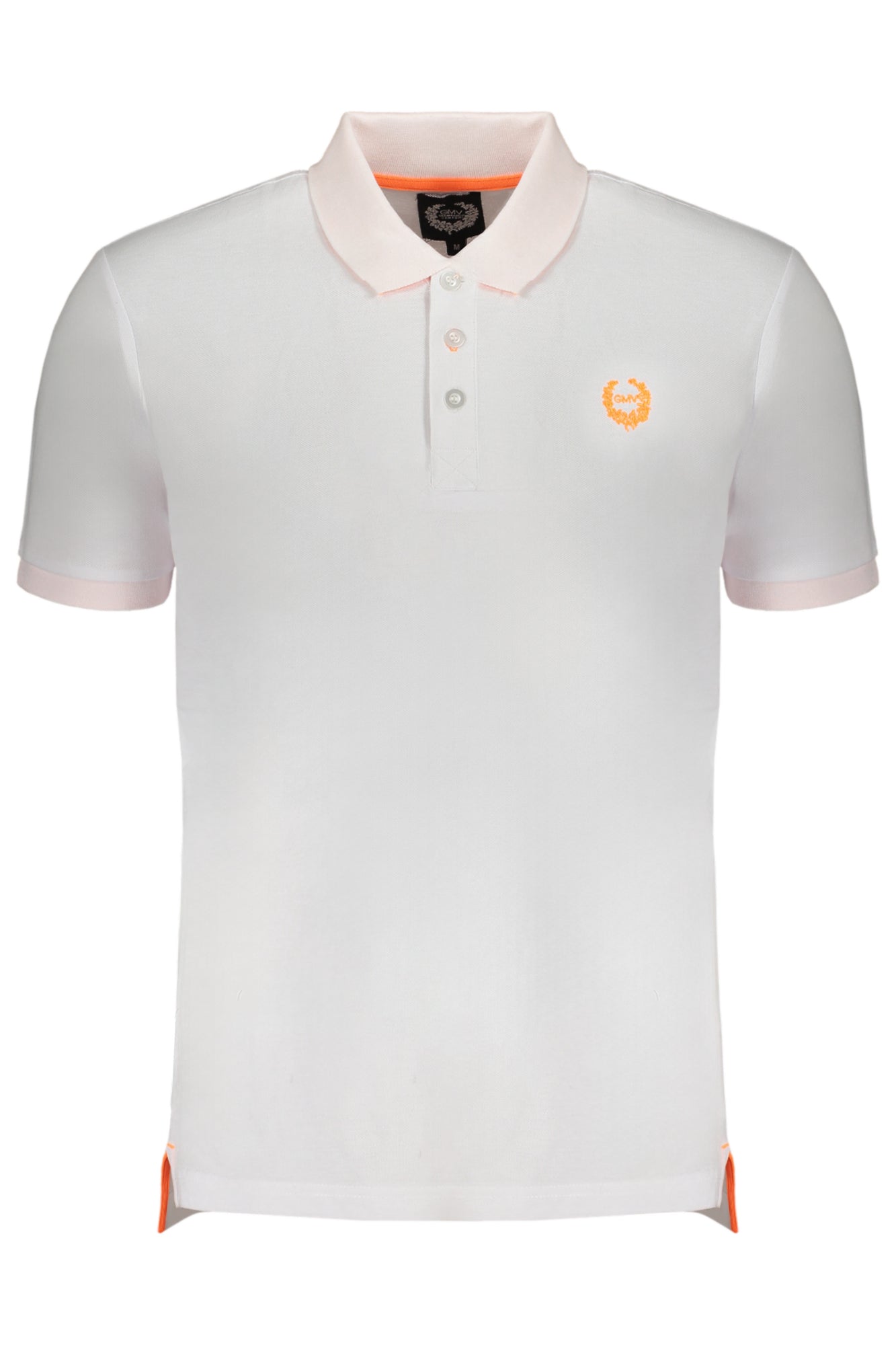 GIAN MARCO VENTURI MEN'S WHITE SHORT SLEEVED POLO SHIRT