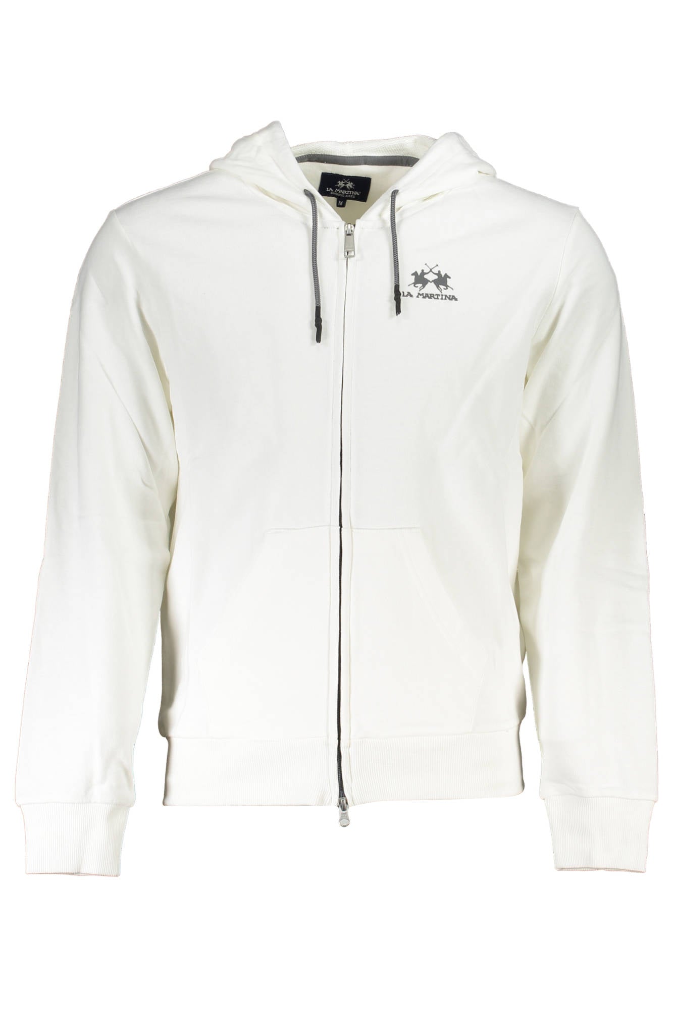 LA MARTINA MEN'S WHITE ZIP SWEATSHIRT