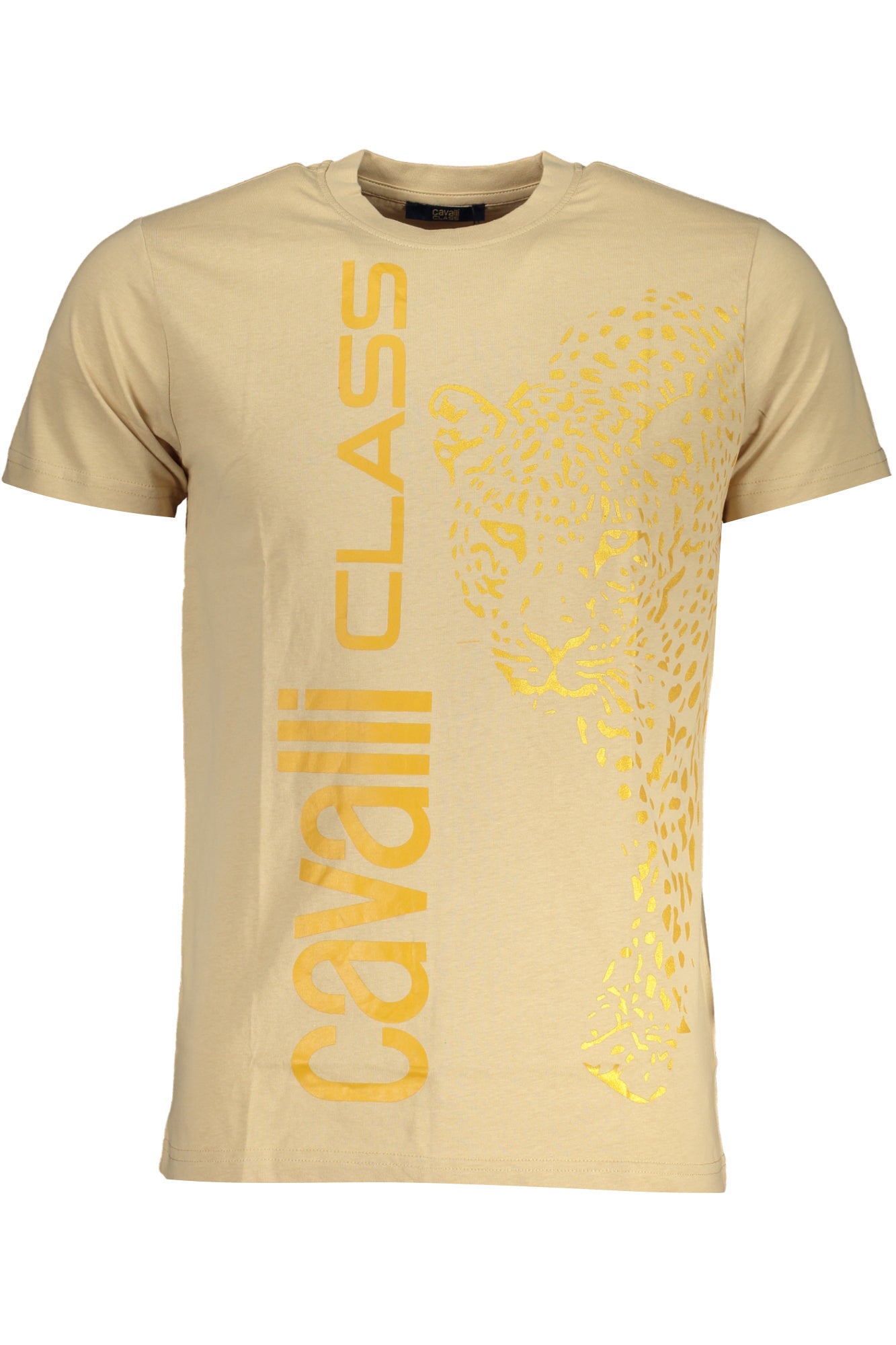 CAVALLI CLASS MEN'S SHORT SLEEVED T-SHIRT BEIGE