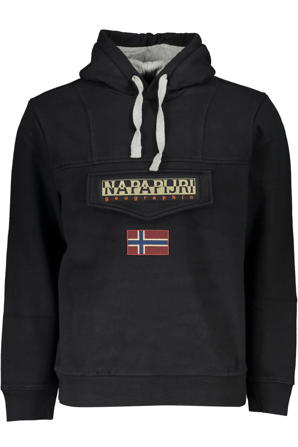 NAPAPIJRI MEN'S BLACK ZIPLESS SWEATSHIRT