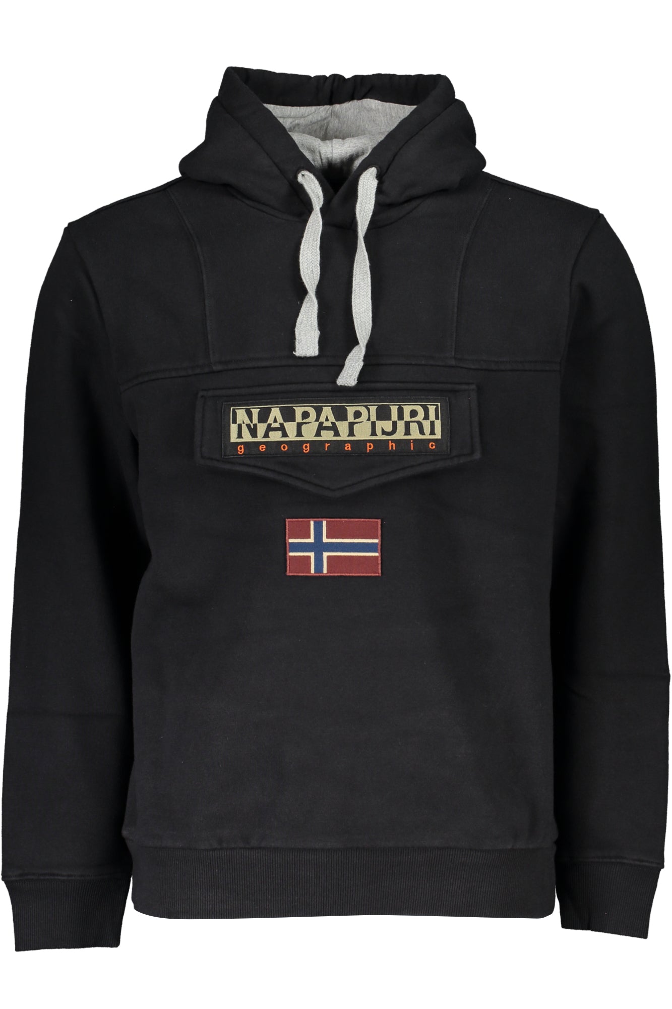 NAPAPIJRI MEN'S BLACK ZIPLESS SWEATSHIRT