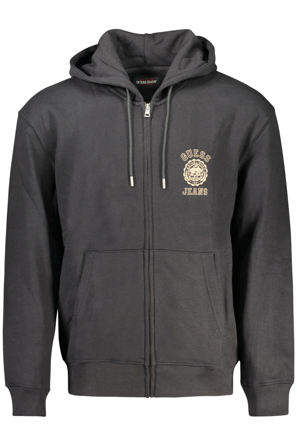 GUESS JEANS MEN'S ZIP-UP SWEATSHIRT BLACK