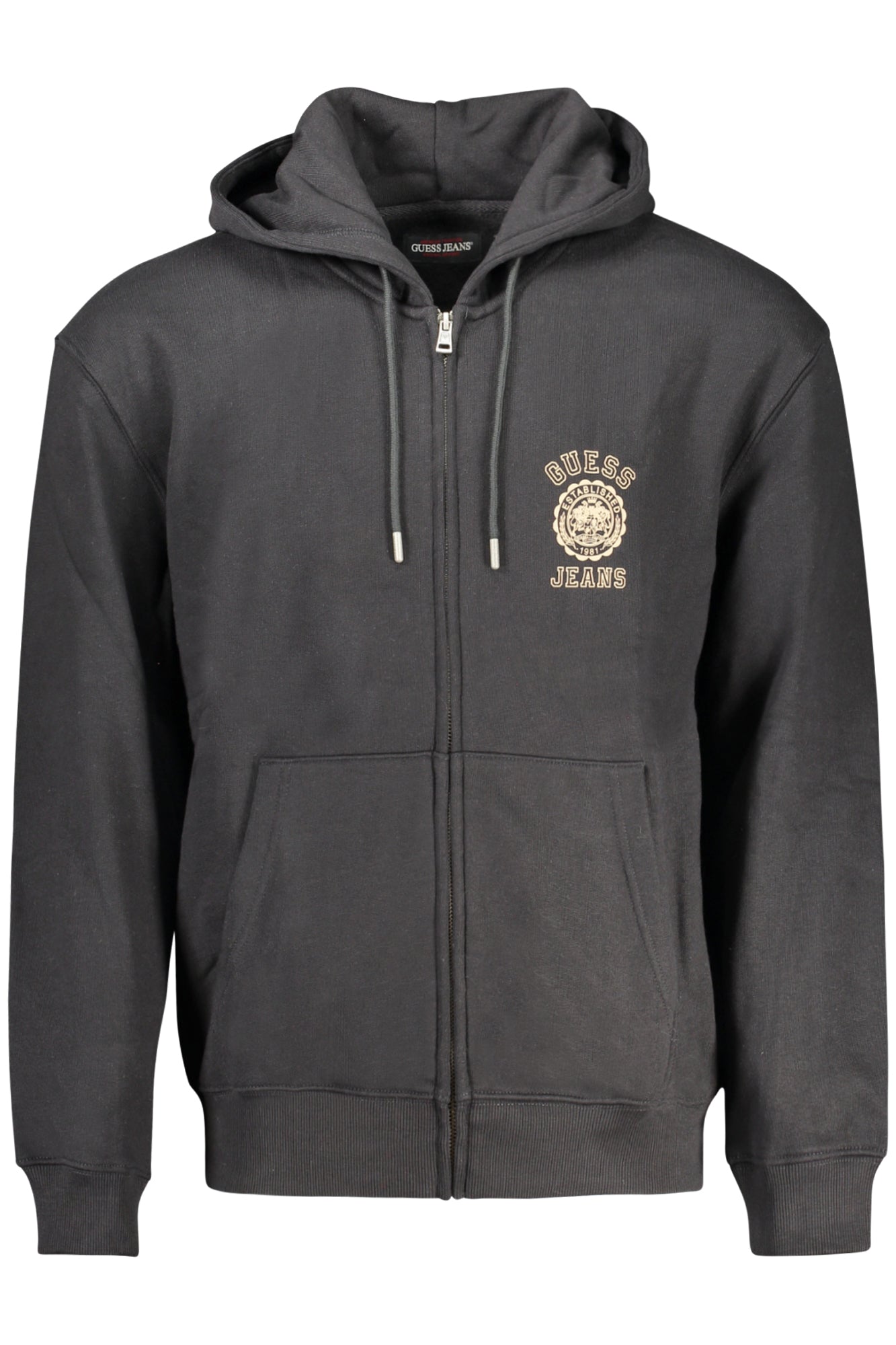 GUESS JEANS MEN'S ZIP-UP SWEATSHIRT BLACK