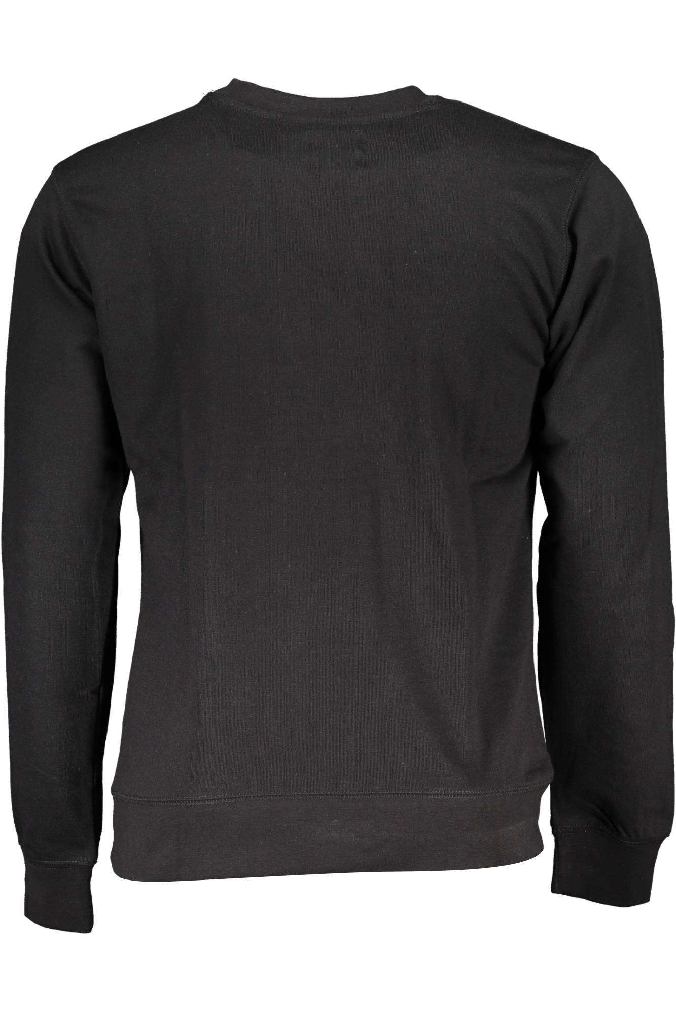 GIAN MARCO VENTURI MEN'S BLACK ZIP-LESS SWEATSHIRT