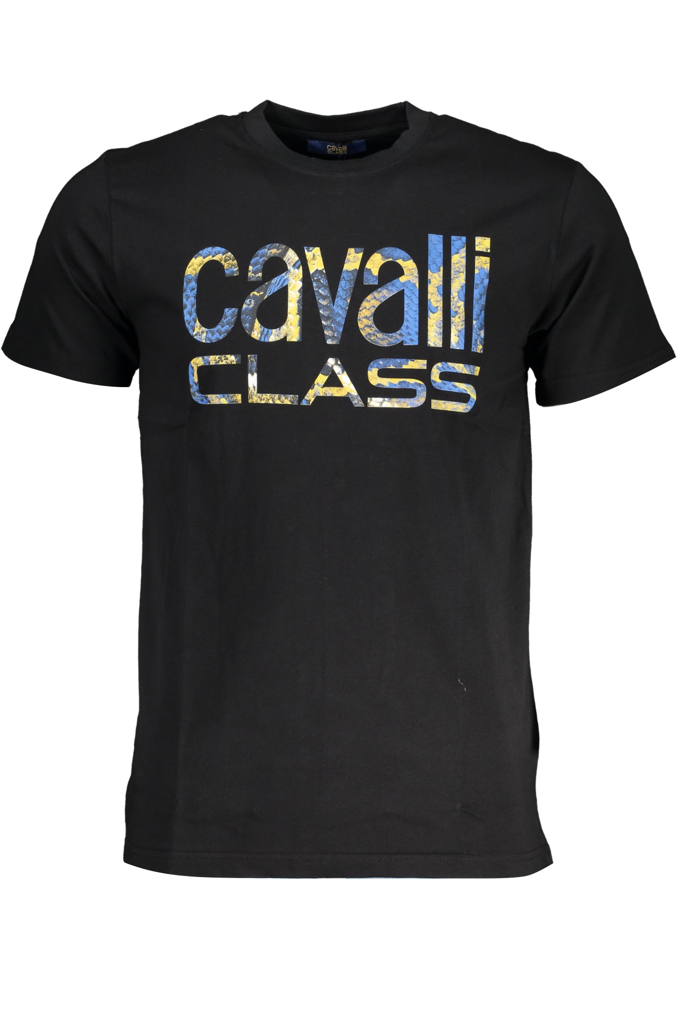 CAVALLI CLASS MEN'S SHORT SLEEVE T-SHIRT BLACK