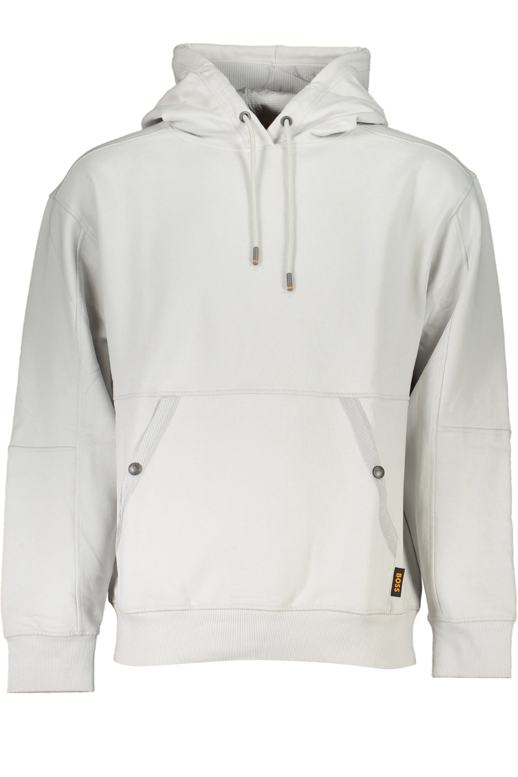 HUGO BOSS MEN'S GRAY ZIPLESS SWEATSHIRT