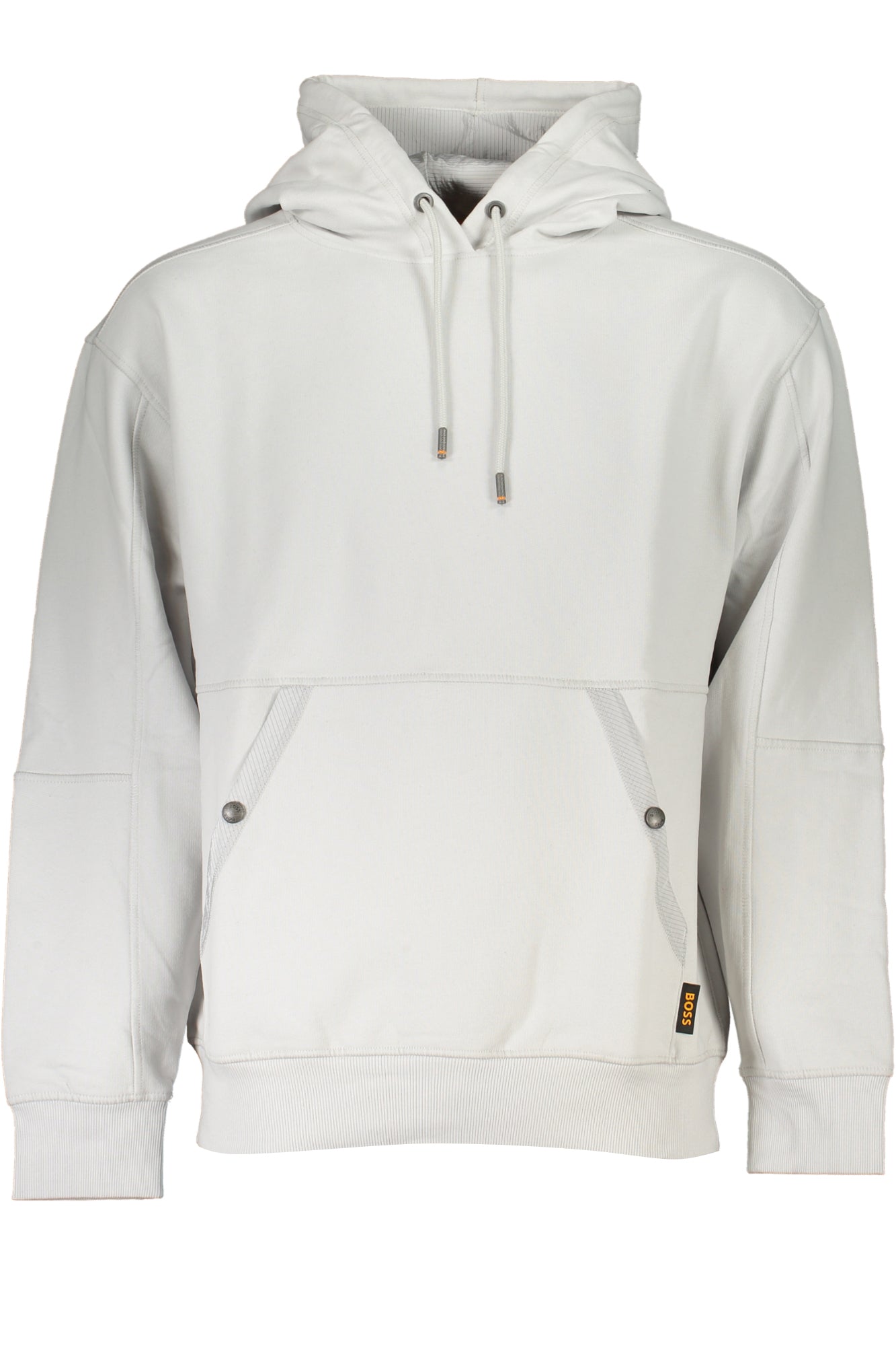 HUGO BOSS MEN'S GRAY ZIPLESS SWEATSHIRT