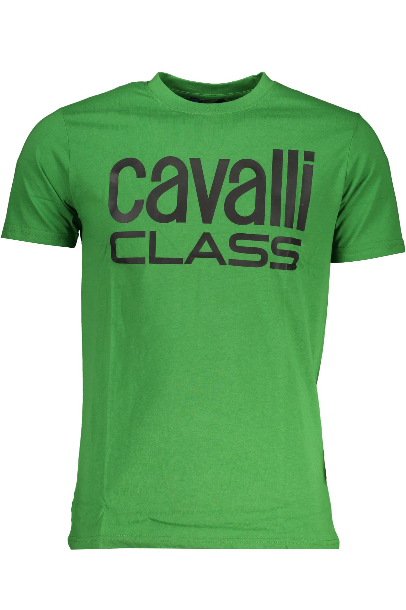 CAVALLI CLASS GREEN MEN'S SHORT SLEEVED T-SHIRT
