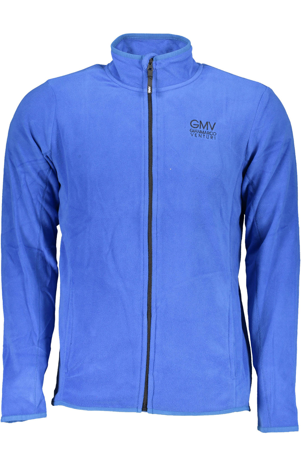 GIAN MARCO VENTURI MEN'S BLUE ZIP-UP SWEATSHIRT