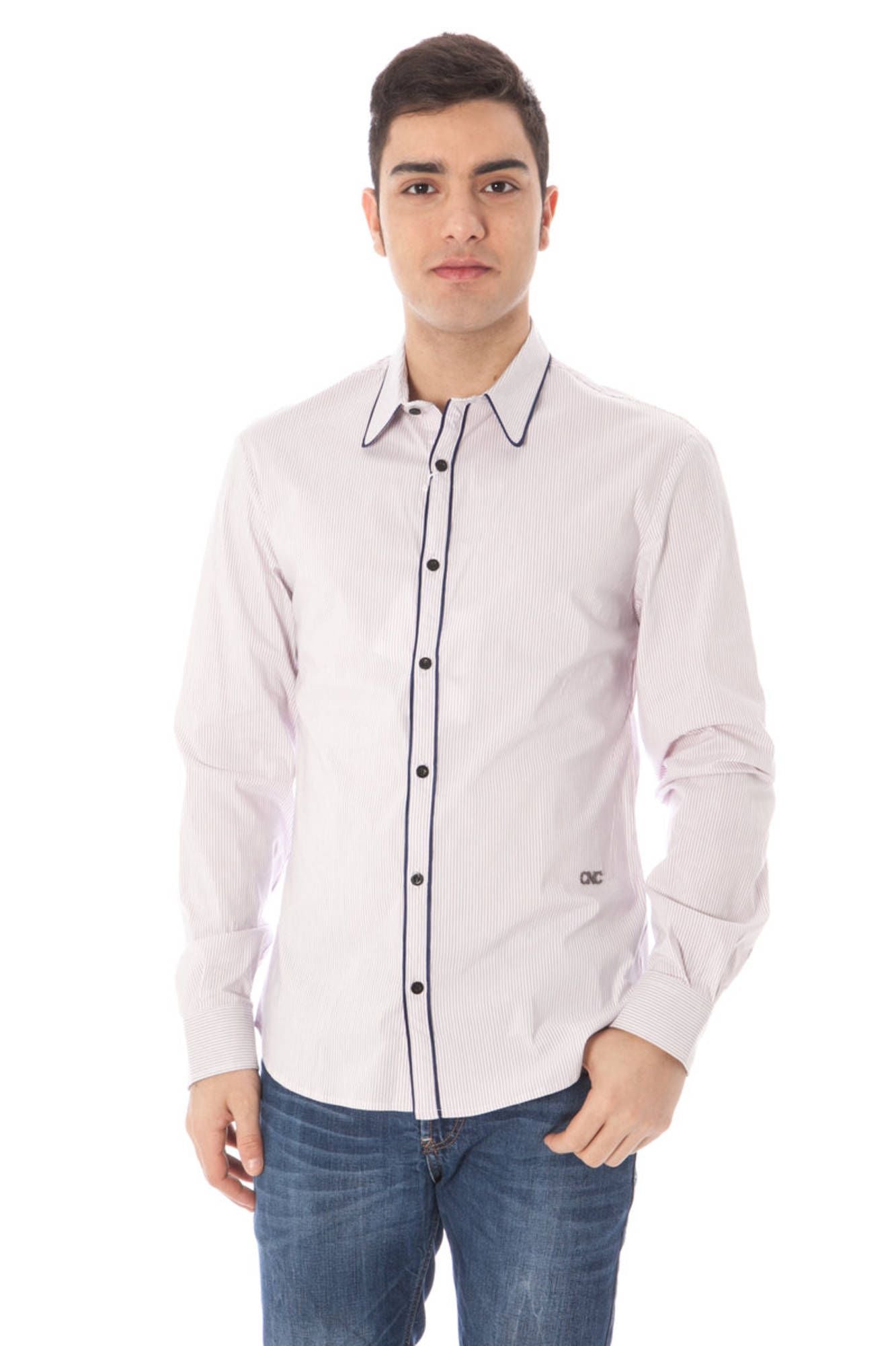 COSTUME NATIONAL MEN'S LONG SLEEVE PINK SHIRT