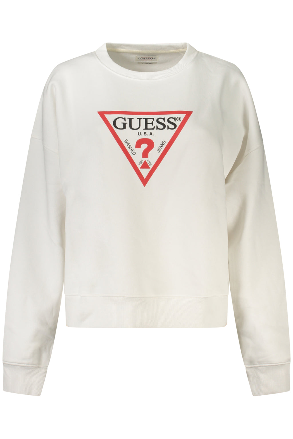 GUESS JEANS SWEATSHIRT WITHOUT ZIP WOMEN WHITE