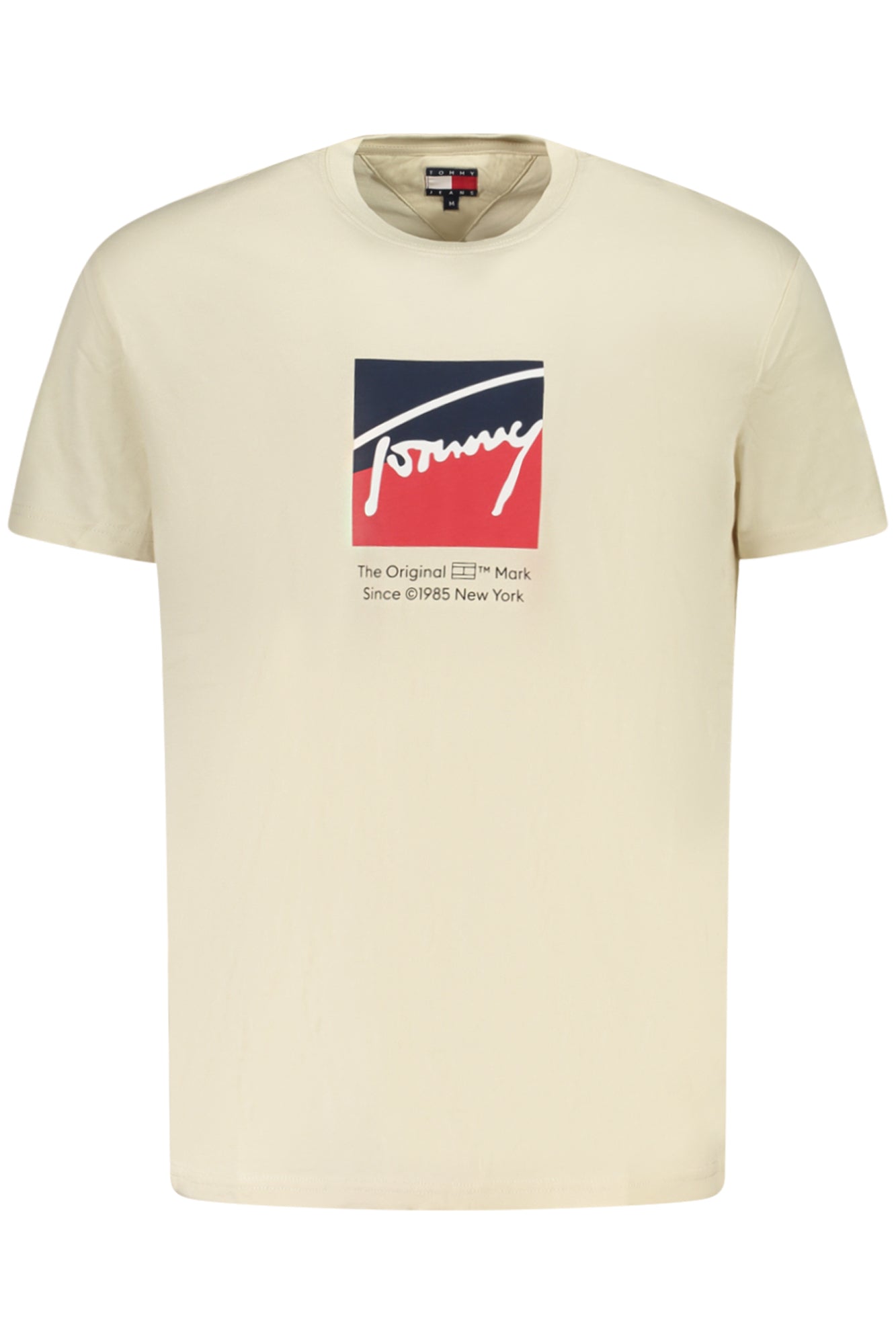 TOMMY HILFIGER MEN'S SHORT-SLEEVE T-SHIRT BEIGE