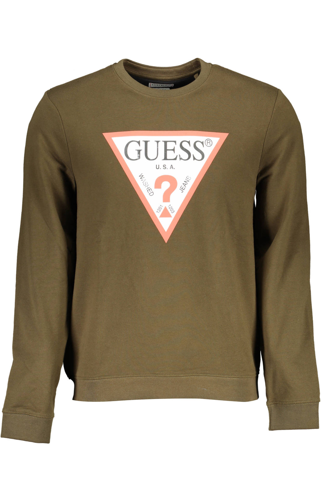 GUESS JEANS SWEATSHIRT WITHOUT ZIP MAN GREEN