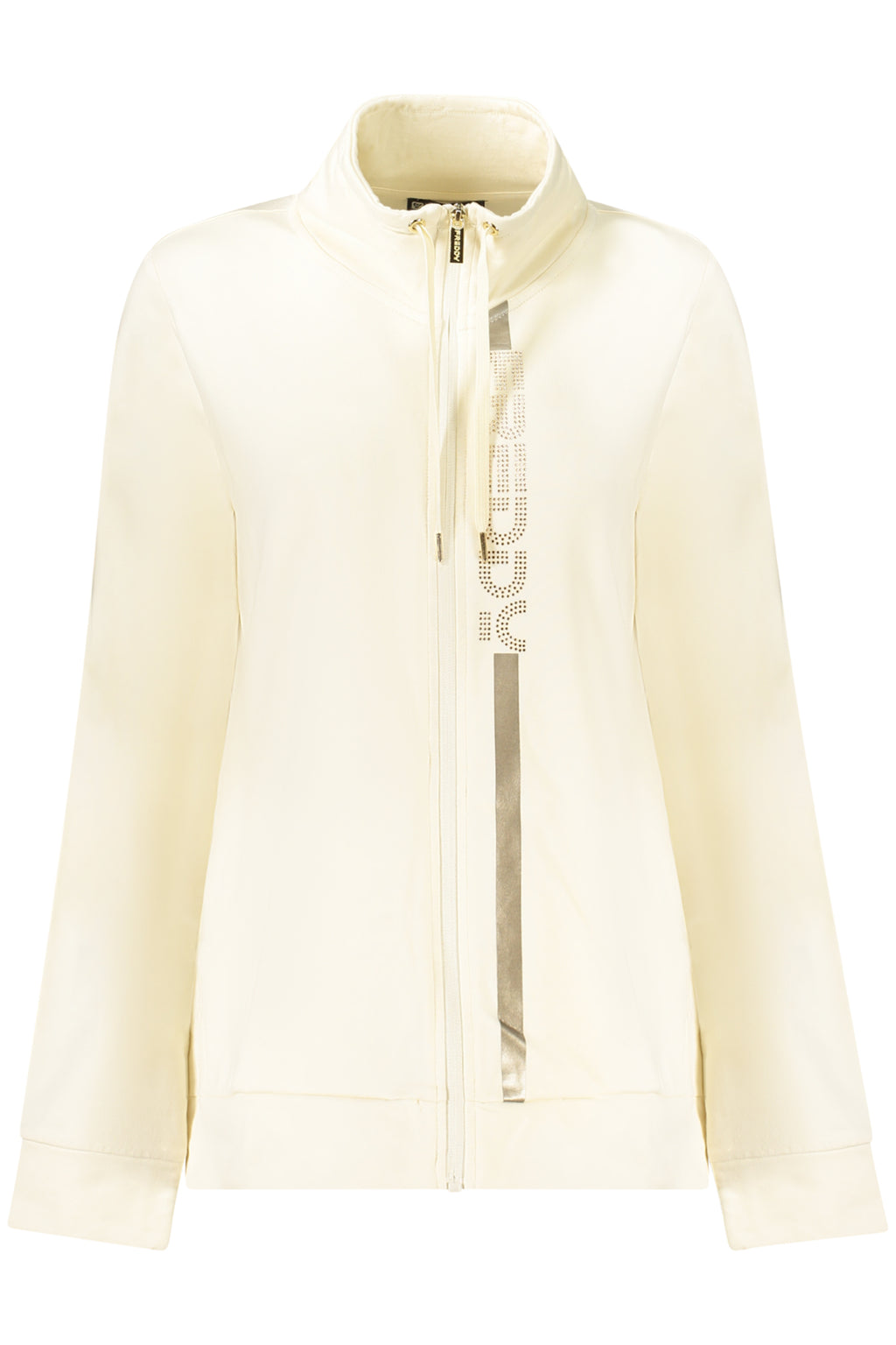 FREDDY WOMEN'S WHITE ZIP-UP SWEATSHIRT