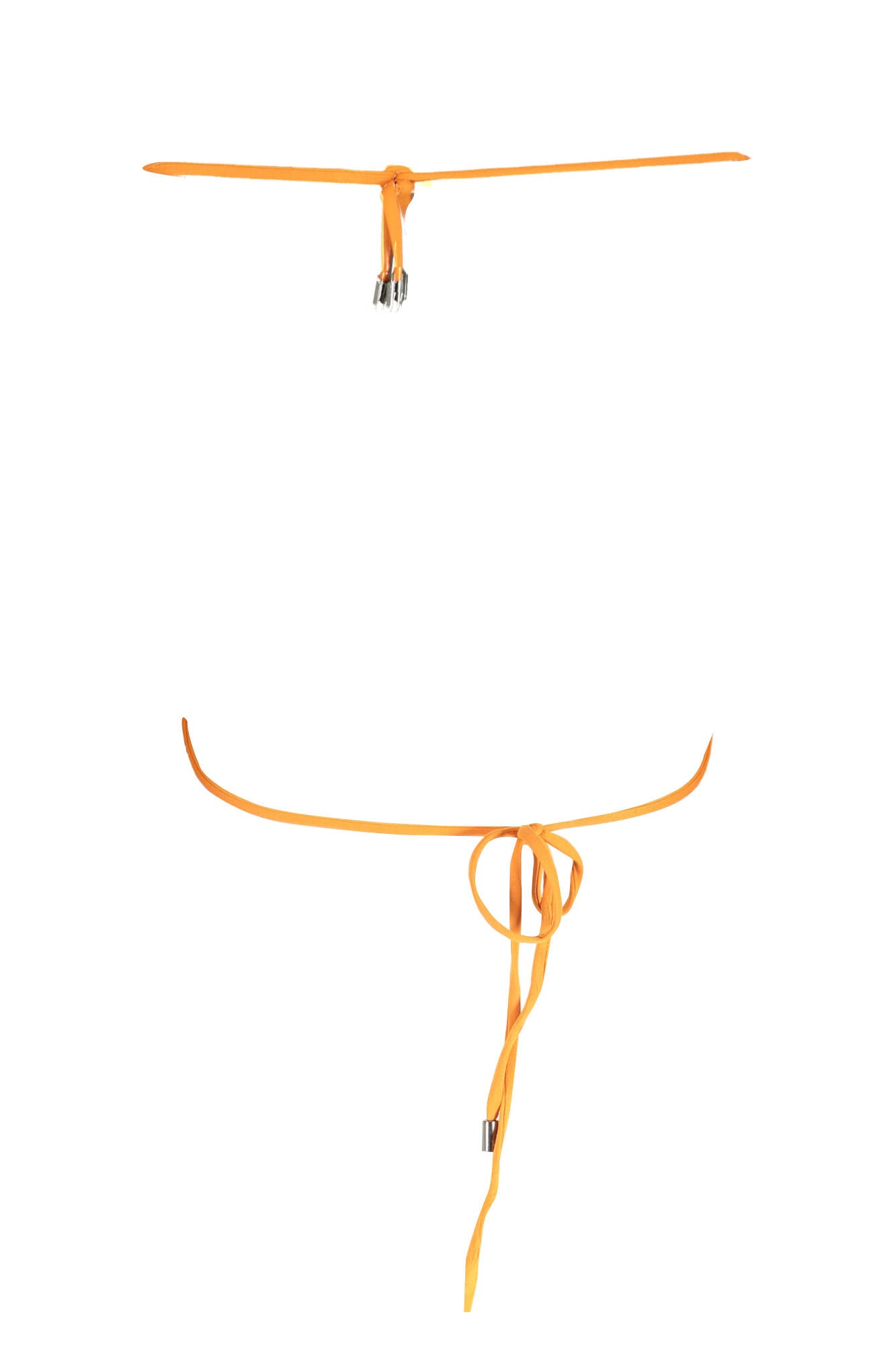 KARL LAGERFELD BEACHWEAR TOP WOMEN'S COSTUME ORANGE
