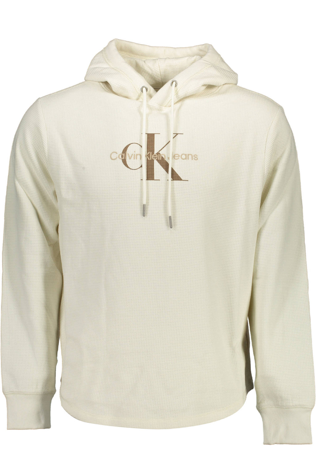 CALVIN KLEIN WHITE MEN'S SWEATSHIRT WITHOUT ZIP