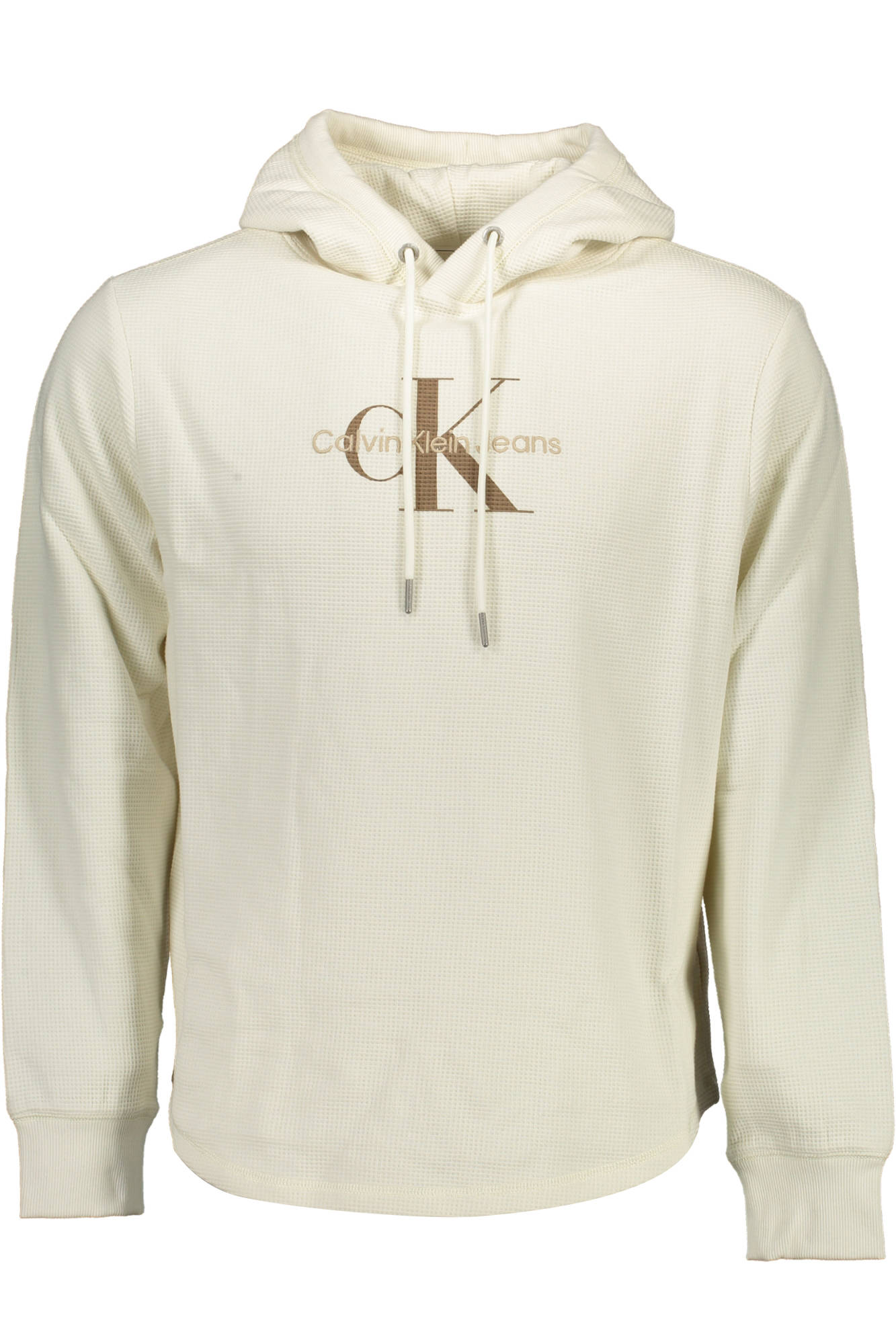 CALVIN KLEIN WHITE MEN'S SWEATSHIRT WITHOUT ZIP