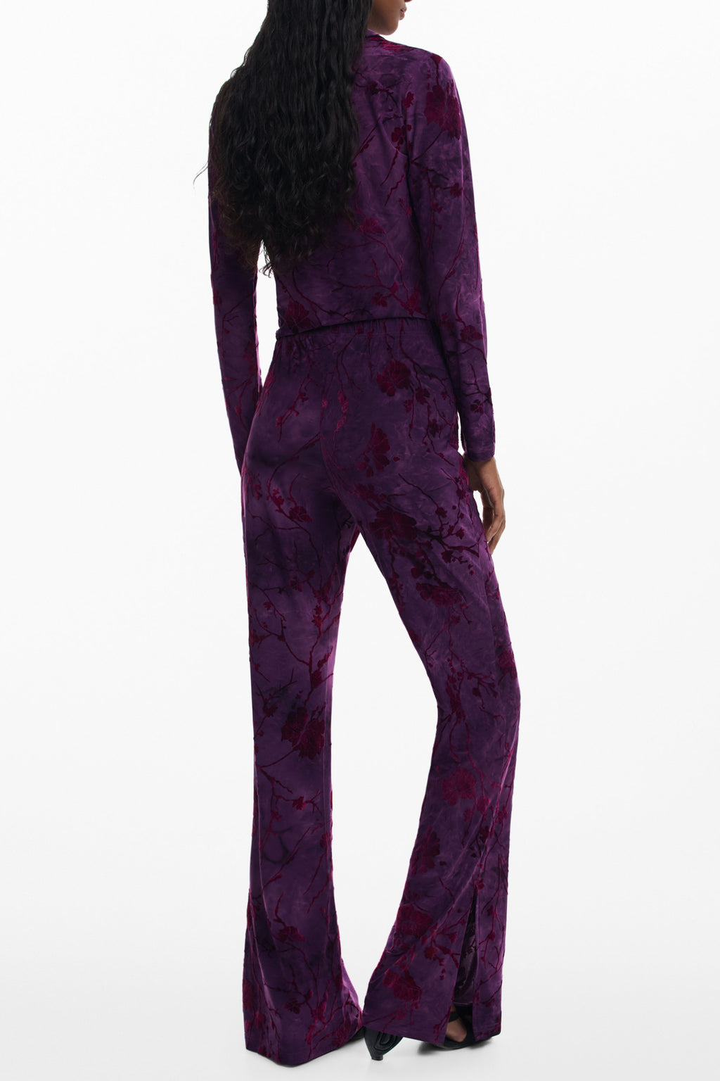 DESIGUAL WOMEN'S PURPLE TROUSERS